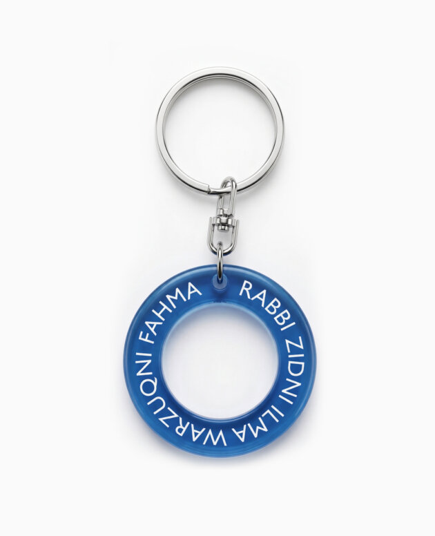 Rabbi Zidni Ilma Gantungan Kunci Biru Transparan