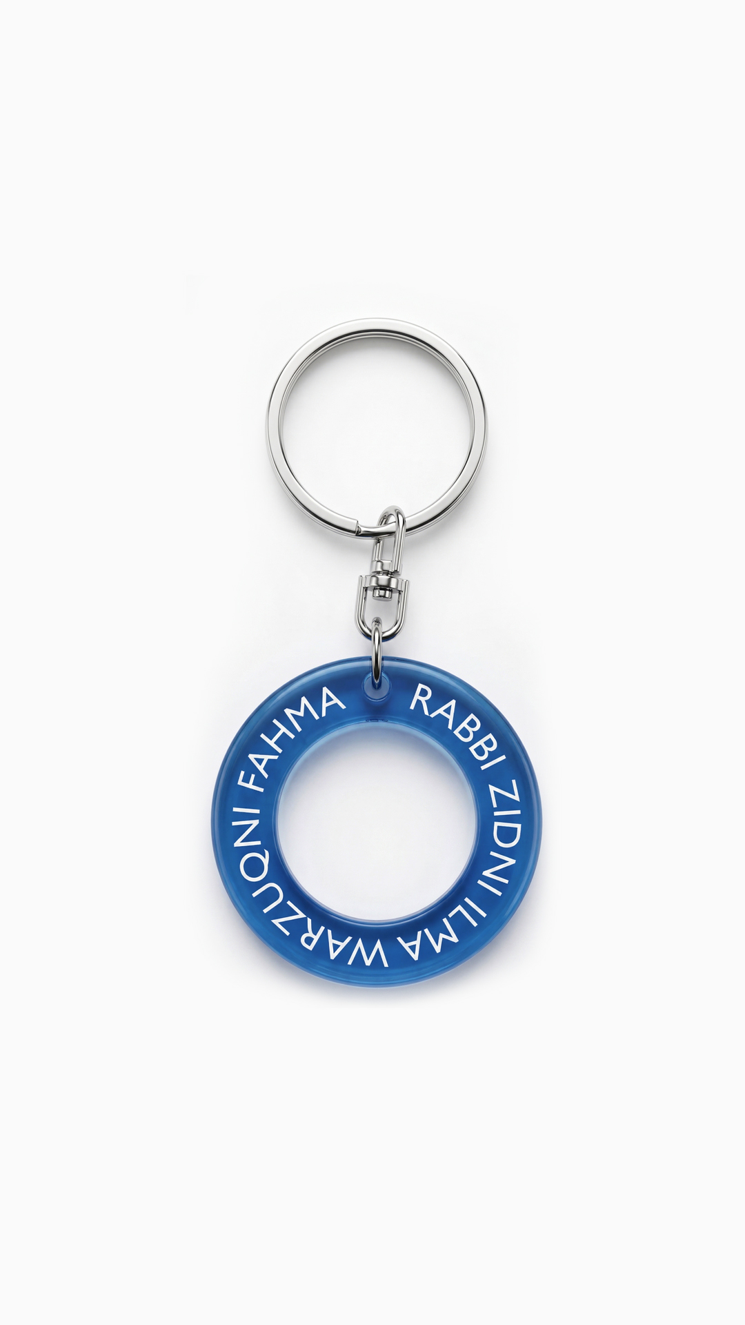 Rabbi Zidni Ilma Gantungan Kunci Biru Transparan